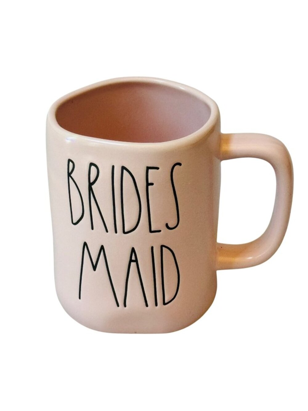 RAE DUNN COLLECTION Pink with Black Text “BRIDES MAID" Mug